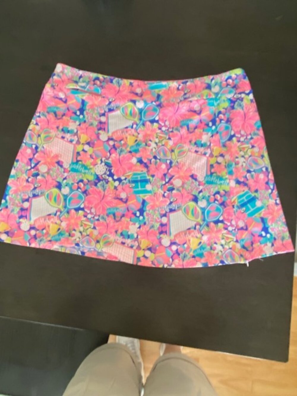 Lulu-B Pink PickleBall Print Tennis‎ Golf Skort Sz XL SPF 50